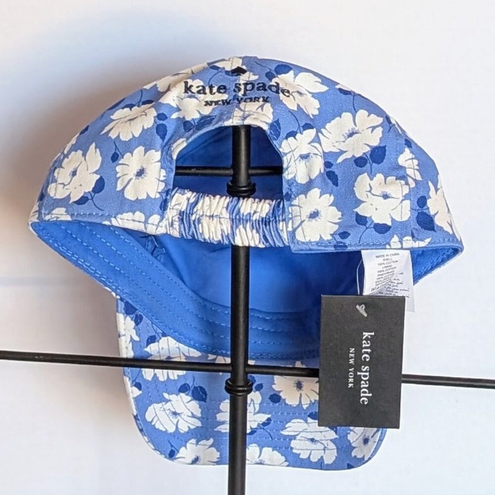 ♠️ Kate Spade New York Floral Cotton Baseball Cap NWT - Picture 5 of 7